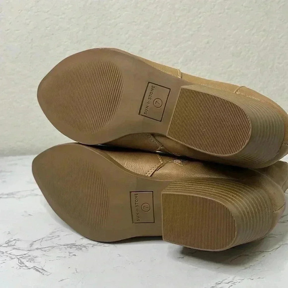 SUN + STONE GRANGERR STRETCH WESTERN ANKLE BOOTS Size 7M - Picture 10 of 14